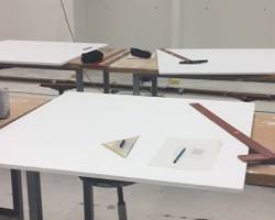 Fachwerk auf die Platte zeichnen